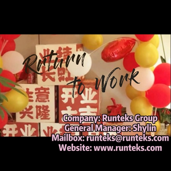 Runteks-Return an die Arbeit